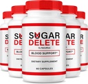 NutraRize (5 paketov) Sugar Izbrišite kapsule, Uradna formula za podporo za splošno zdravje, Sladkor Izbriši tablete za ohranjanje zdrave stabilne ravni, Premium SugarDelete Pastilles Pregled (300 kapsul)