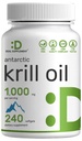 DEAL DOPOLNILO Antarktika Kril olje, 1.000mg na serviranje, 240 Softgels – Merkur Free, Brez ribjega okusa – Bogat z Omega-3s, EPA, DHA, Astaksantin, & Fosfolipids – Non-GMO, No Gluten