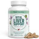 Vital Jetra Podpora Nova Formula Jetra Supplement in Jetra Vitamin – 9-in-1 Jetrno zdravje Formula,Čista in popravila Formula z organskim mlekom Thistle podpira Jetrno zdravje Čistila