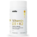 Mida Health® D3 K2 Vitamin 5000 i.e. z MK-7 