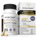 Arnika Forte kapsule – otekline in modrice reduktor po operaciji in estetske zdravljenja, antioksidanti in bioflavonoidi, Arnica 1000mg, Bromelain 125mg 3000GDU - 14 kapsul