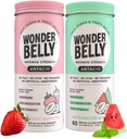 Antacid Žvečljive tablete Sveže učinkovito zgago in Instant kisline prebave Relief, Največja moč (Storwberry Milkshake & Watermelon Mint)