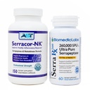 Serracor-NK & Serra-RX 260.000 SU - Scar Tsuit Bundle (150 kapsul in 60 kapsul) - kislo odporna serrapeptaza Proteolitični sistemski encim, dihalna in pljučna podpora