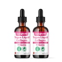 LIKVIDHEALTH 100% Vegan Collagen Plus Biotin 100.000mcg tekoče kapljice - na rastlinah osnovan tekoči kolagen za ženske in moške - rast las in nohtov, zdravje kože, povečanje presnove - Izdelano v ZDA, Non-GMO (2 paket)