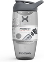 Promix Pursit Protein Shaker Steklenica (24 oz) – Tihi brez-Ball mešalnik, Leak-Proof Lid, BPA/BPS & Phthalate-free ECOZEN – Easy-Clean Shaker Cup za stresanje beljakovin, Pre & Post-workout napitki