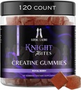 Brez sladkorja Kreatin Monohidrat Gumiji 5g za moške in ženske, Žvečilni Monohidrat za rast mišic in regeneracijo, Vegan, Mixberry Flavor, 120 Število