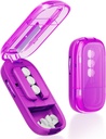 Tablete Cutter za več tablet, nastavljive tablete Splitter, tablete Cutter za majhne in majhne tablete, tablete za majhne ali velike tablete z ostrim rezilom- Purple