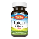 Carlson - Lutein & Greens, 20 mg, podpora vidu in očesni funkciji, antioksidant, 60 vegetarijanskih kapsul