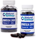 Omega 369 1000 mg 100 in 60 Softgels paket - trojno Omega 3-6-9 Laneno olje - Laneno seme Olje Omega 3 6 9 Kapsule z esencialnimi maščobnimi kislinami - podpora za zdravje srca in cirkulacijo *