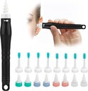 Q Grips Ear Wax Removal Tool 2025 Spiral Ear Wax Removal Kit Reusable and Washable Q-Grips Ear Wax Remover Soft Silicone Spiral Ear Wax Removal Kit Contains 3 Types of Ear Cleaner Tools